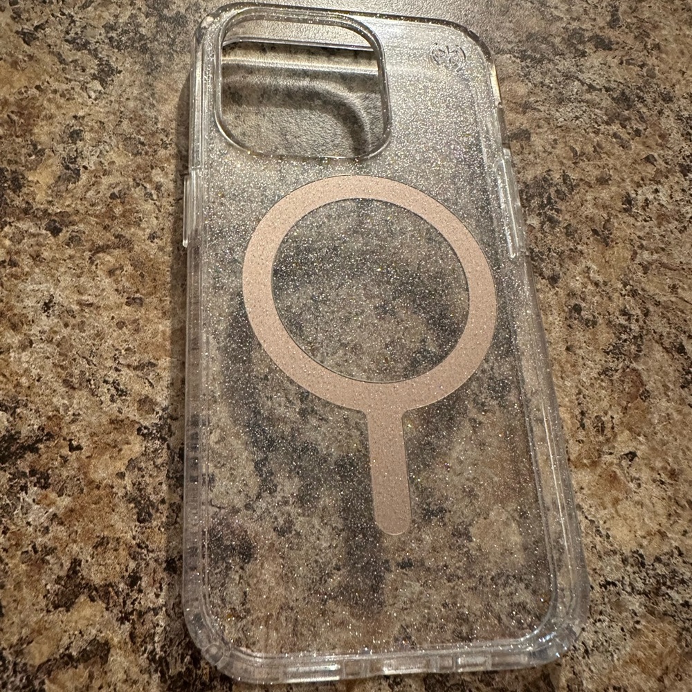 iPhone 14 Pro Clear Glitter Case w/ MagSafe